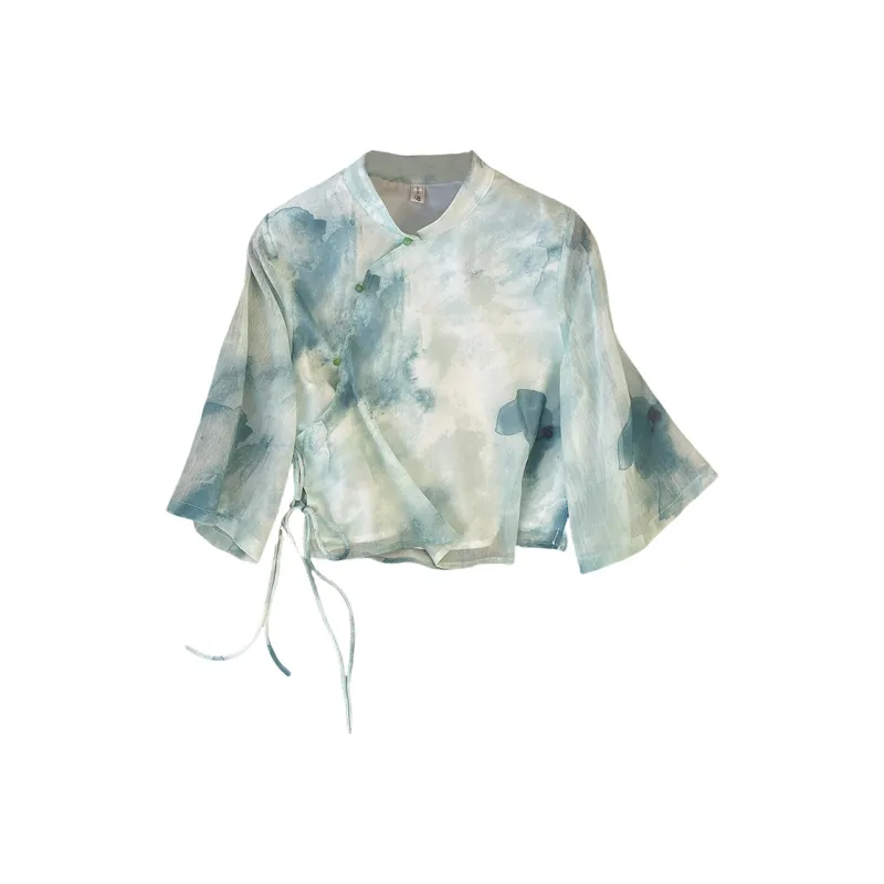 SONDR Chiffon Shirts Women's Qiao Mountain Mist-0