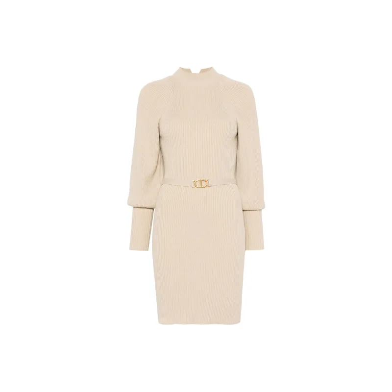 Twinset Ribbed knit Midi Dress-0