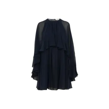 Chloé Sheer Detailed Ruffled Dress