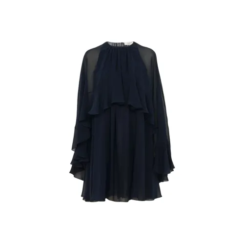 Chloé Sheer Detailed Ruffled Dress