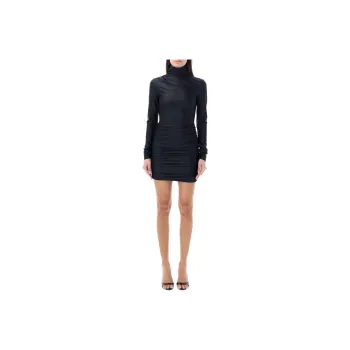 THE ANDAMANE Oleandra Turtleneck Mini Dress