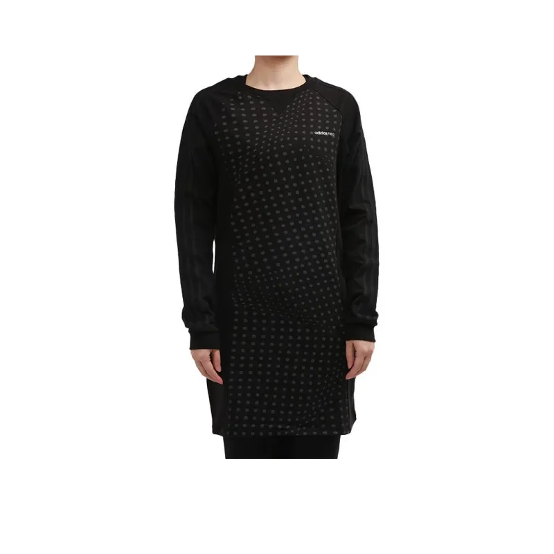 Adidas Long Sleeved Dresses Women's Black-0