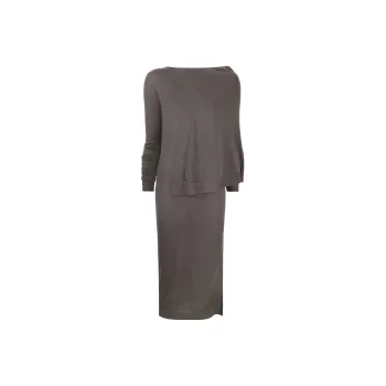 RICK OWENS Long Sleeved Dresses Women's Dusty Gray