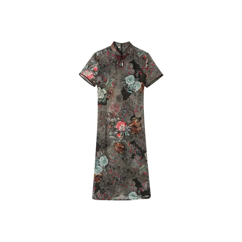 H YXIANG Short Sleeved Dresses Women's-0