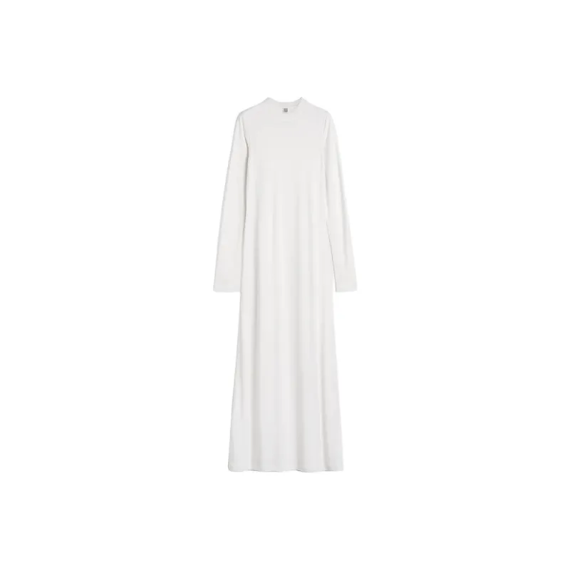 TOTEME FW24 Long-Sleeved Dresses Women's Egg Cream White-0