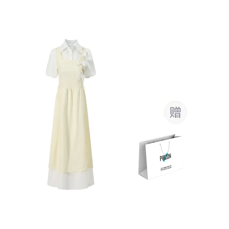 IQC Short Sleeved Dresses Women's Apricot-2