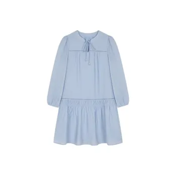 Mo Han Yi Mei Long Sleeved Dresses Women's Glass Blue