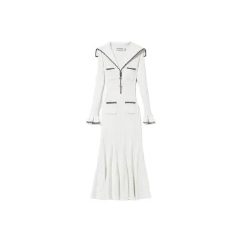 Self-portrait Ribbed Maxi Dress