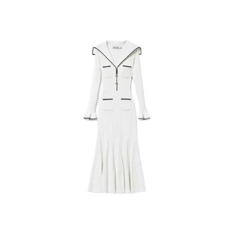 Self-portrait Ribbed Maxi Dress-0