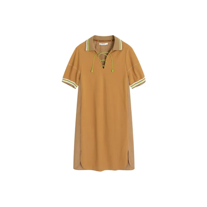 Broadcast Short-Sleeved Dresses Women's Y80 Sandstone-0