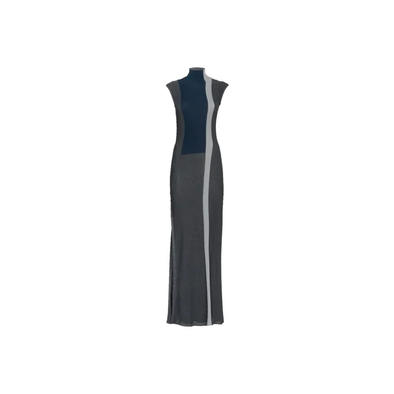 FENDI Ribbed-Knit Sleeveless Dress-0