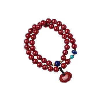 WUMZK Reconstructed Cinnabar Bracelets Women's