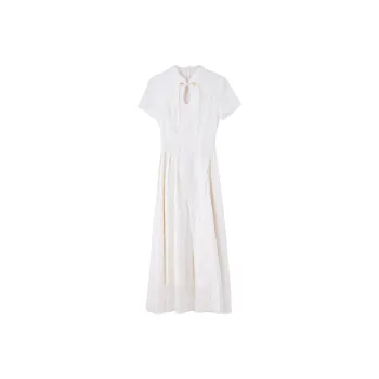 Blovelan Short Sleeved Dress Women's Gentle Apricot