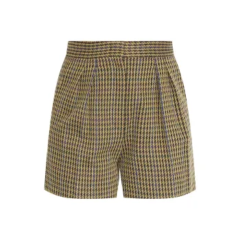 MaxMara Patroni Houndstooth Patterned Shorts