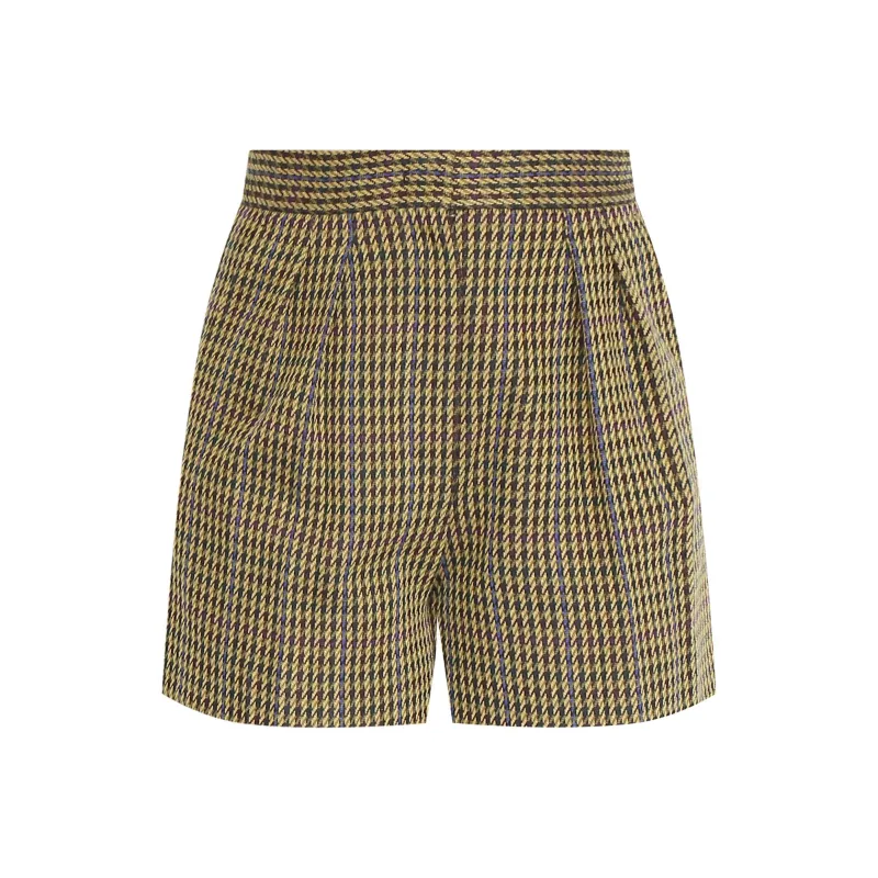 MaxMara Patroni Houndstooth Patterned Shorts-0