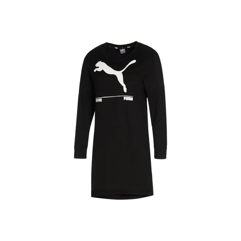 PUMA Long Sleeved Dresses Women's Black-0
