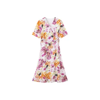 H-YXIANG Short-Sleeved Dresses Women's Love In The Springtime