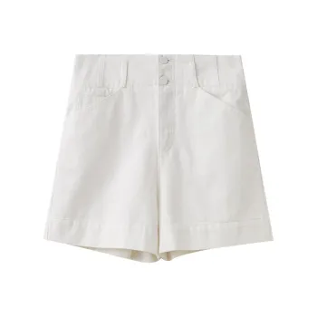 SHUIYUNJIAN Casual Shorts Women's Raw White