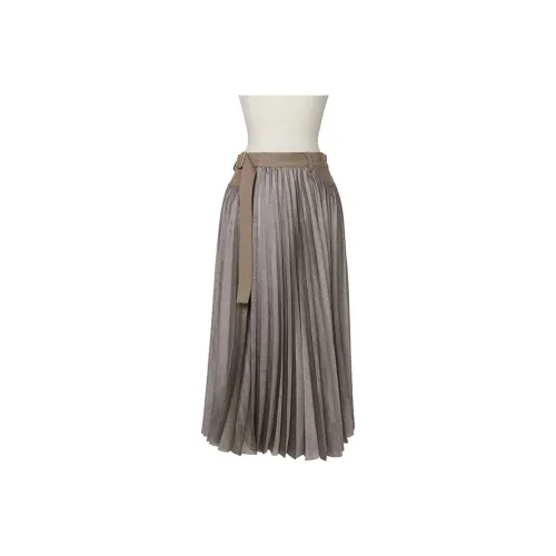 Sacai Denim panels Midi Skirt