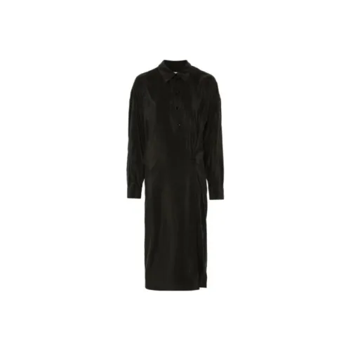 Lemaire Straight Collar Twisted Dress 'Dark Espresso'