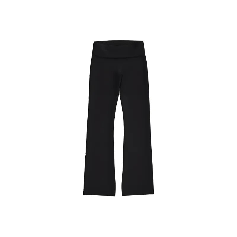 Victoria's Secret VS Cotton Yoga Foldover Flare Leggings / Black Leggings Women's Black-0