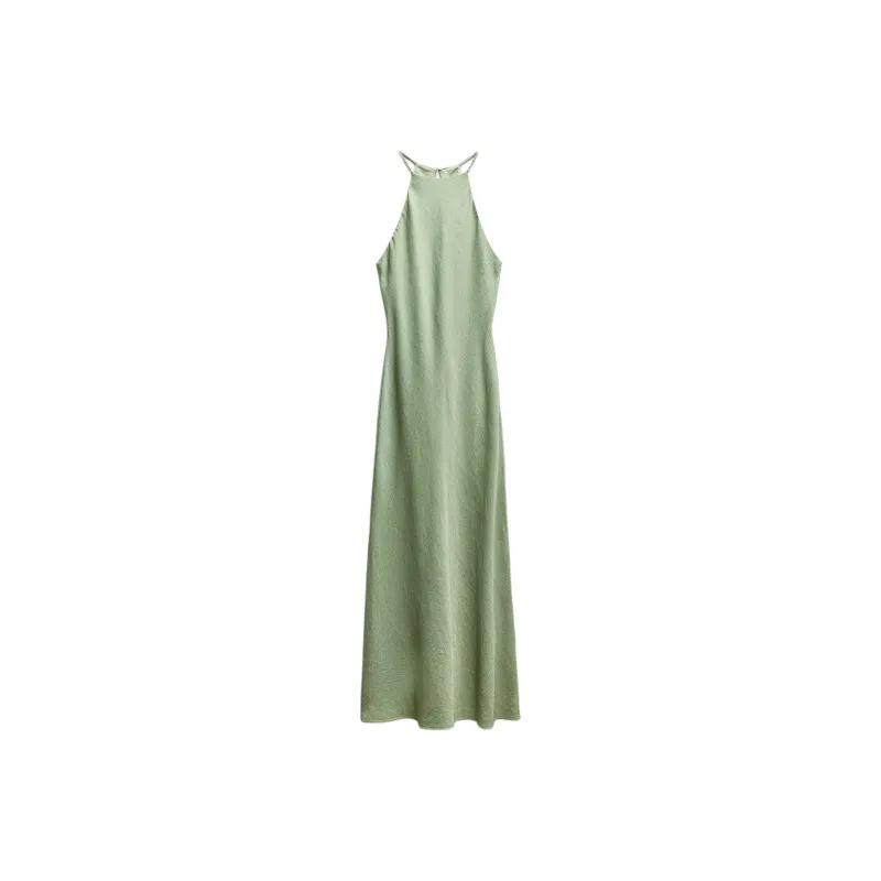 ZARA Slip Dresses Women's Light Green-0