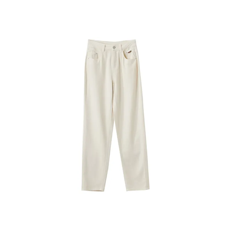 XIANGYING Jeans Women's Beige-0