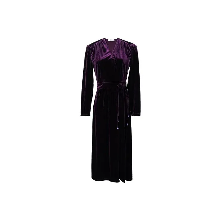 MISSSHINE Long Sleeved Dresses Women's Purple-0