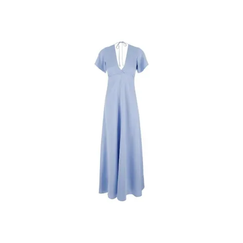 BE PLAIN Short Sleeved Dresses Women's Light Blue