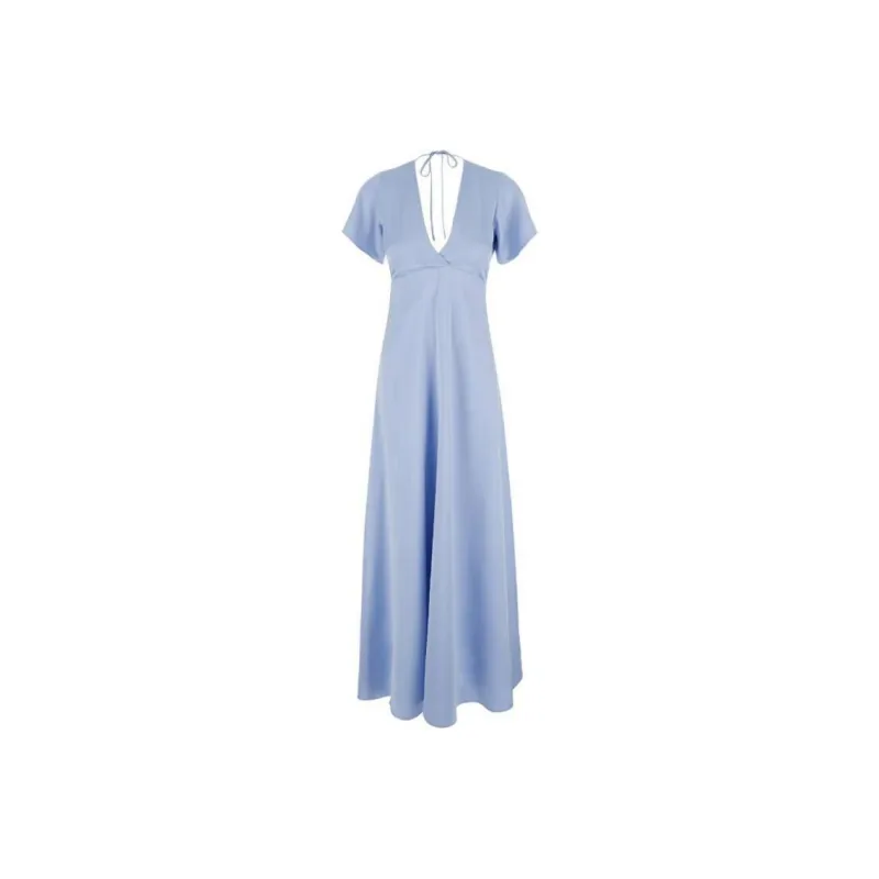 BE PLAIN Short Sleeved Dresses Women's Light Blue-0