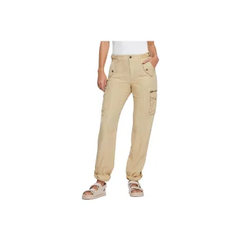 GUESS Cargo Pants Women's Beige Yellow