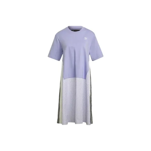 adidas originals Crewneck Loose Shirt Dress Purple