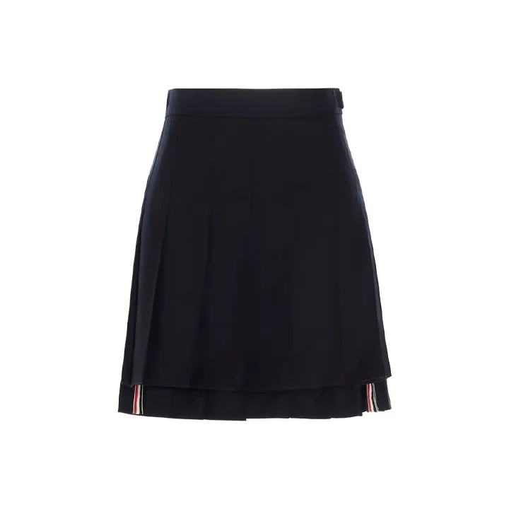 THOM BROWNE Pleated Mini Skirt-0