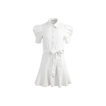 ALICE+OLIVIA Lurlene Faux-leather Shirtdress