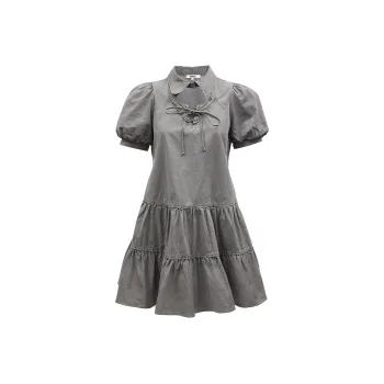 ONLY Short Sleeved Dress Women's E39 Handsome Black