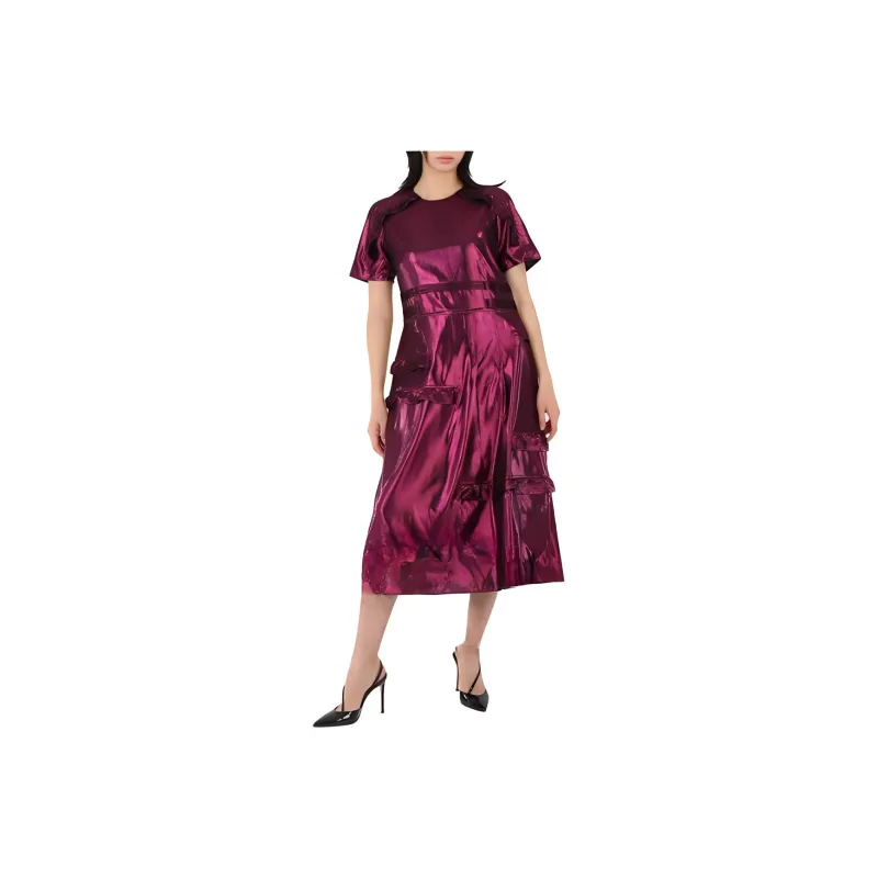 Burberry Short-Sleeved Dresses Women's Red-0