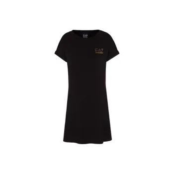 EMPORIO ARMANI EA7 Short Sleeved Dresses Women's Black