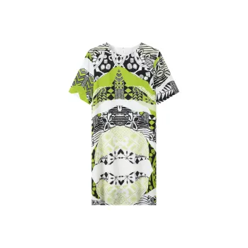 H-YXIANG Short-Sleeved Dresses Women's African Geometry