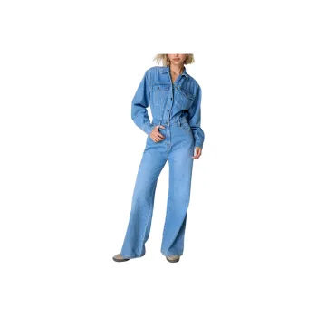 NASTY GAL The Denim Boilersuit Jumpsuit Women's Blue
