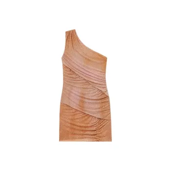 Self-portrait Sleeveless Dress Women's Orange Mixed Color