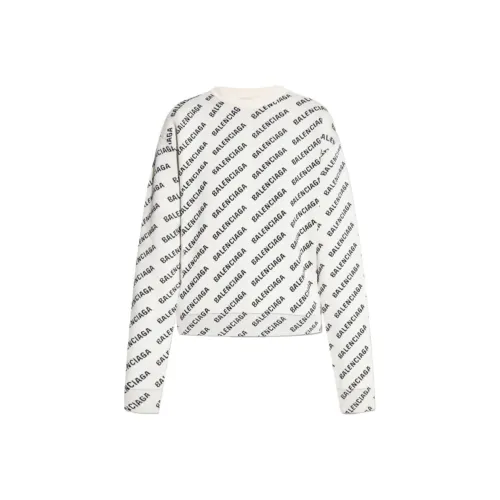 Balenciaga Long Sleeve Crewneck 'White/Black'