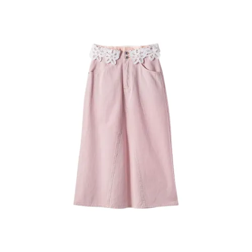 Dickies MUVEIL Collaboration Denim Long Skirts Women's