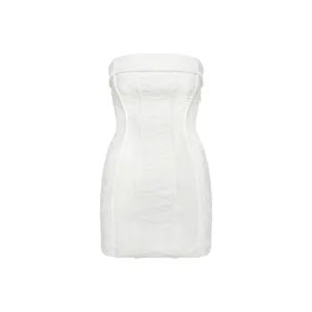 PRINCESS POLLY BERTRAND STRAPLESS MINI DRESS Sleeveless Dress Women's White/White