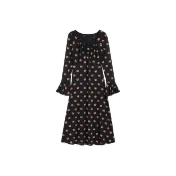 Bebe Long Sleeved Dresses Women's Heather Black