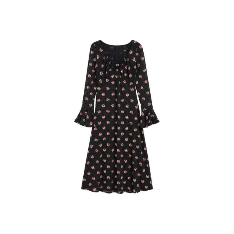 Bebe Long-Sleeved Dresses Women's Heather Black-0
