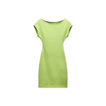 ZARA SS24 Short-Sleeved Dresses Women's Neon Green