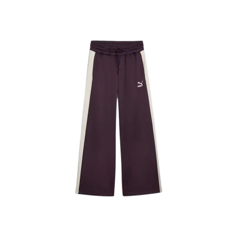PUMA T7Rise Knitted Sweatpants Women's Midnight Plum-0