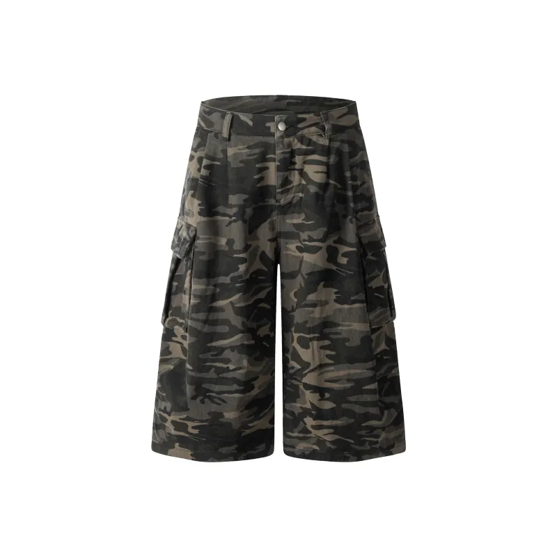 Vine Color Casual Pants Unisex Camouflage-0