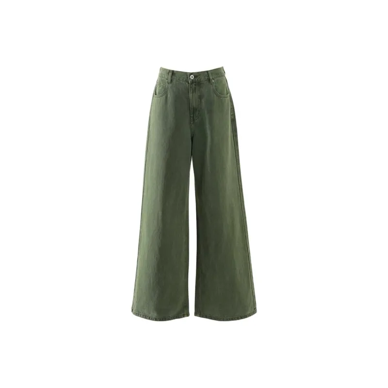 Wen Shan Jeans Women's Light Army Green-5