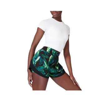 Sweaty Betty Casual Shorts Women's Green Palm Tree